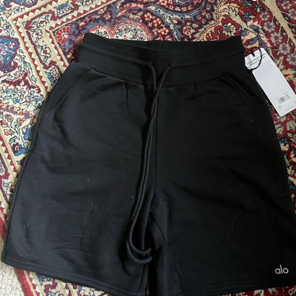 ALO Yoga Black Drawstring Shorts